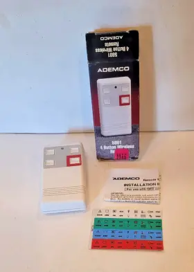 Ademco 5801 4 Button Wireless Key Transmitter New In Box