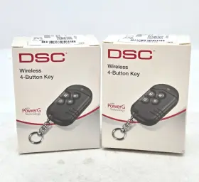 Dsc Pg8939 Lot Of 2 Powerg Wireless 4 Button Key Fobs Fast Free Shipping