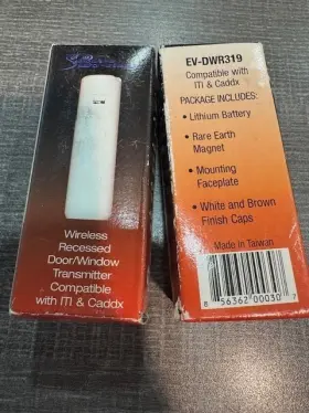 Secure Wireless Ev-dwr319 Recessed Door/window Transmitter Lot Of 2
