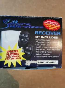 Secure Wireless Rf5108wkk1-433 Dsc Ademco Key Fob Kit Ev-rec1 With Receiver And 2 Fobs